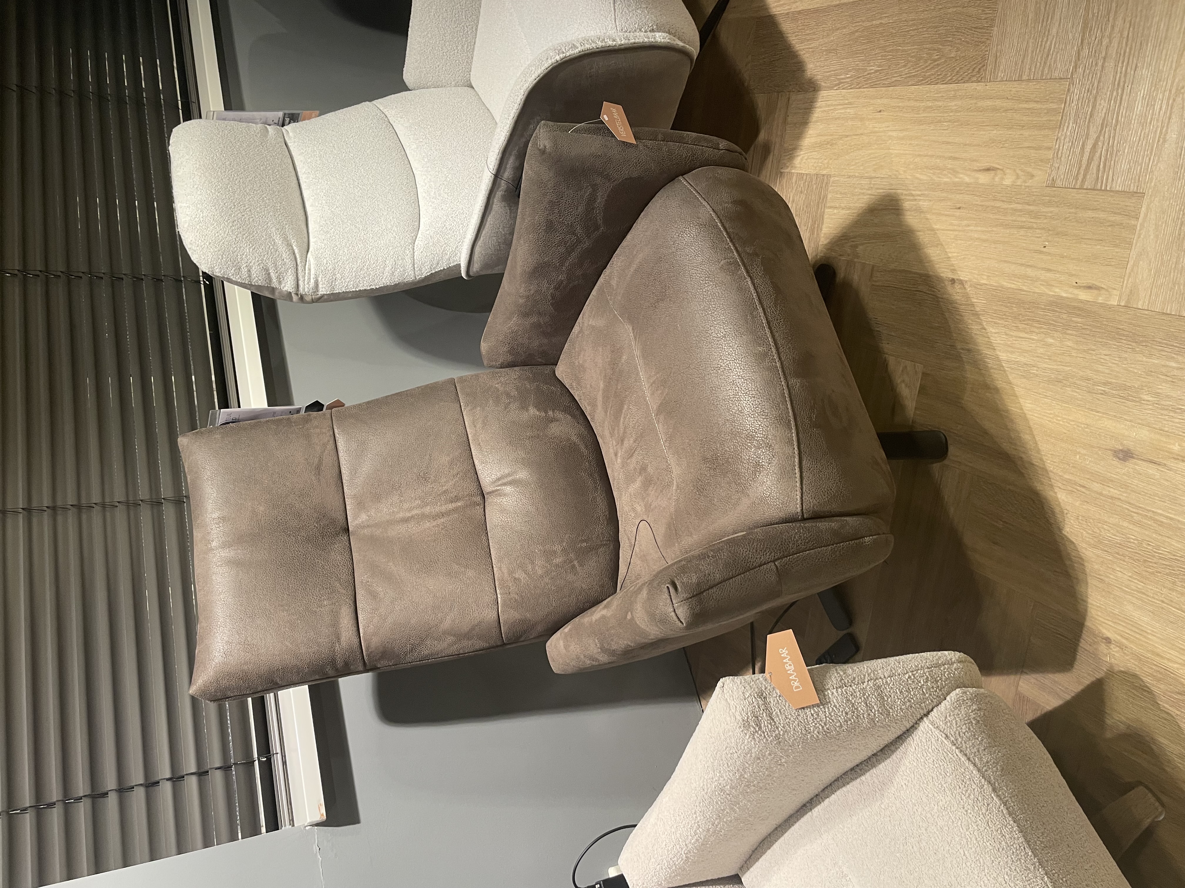 Relaxfauteuil Pianezzo - in donkerbruin microleder