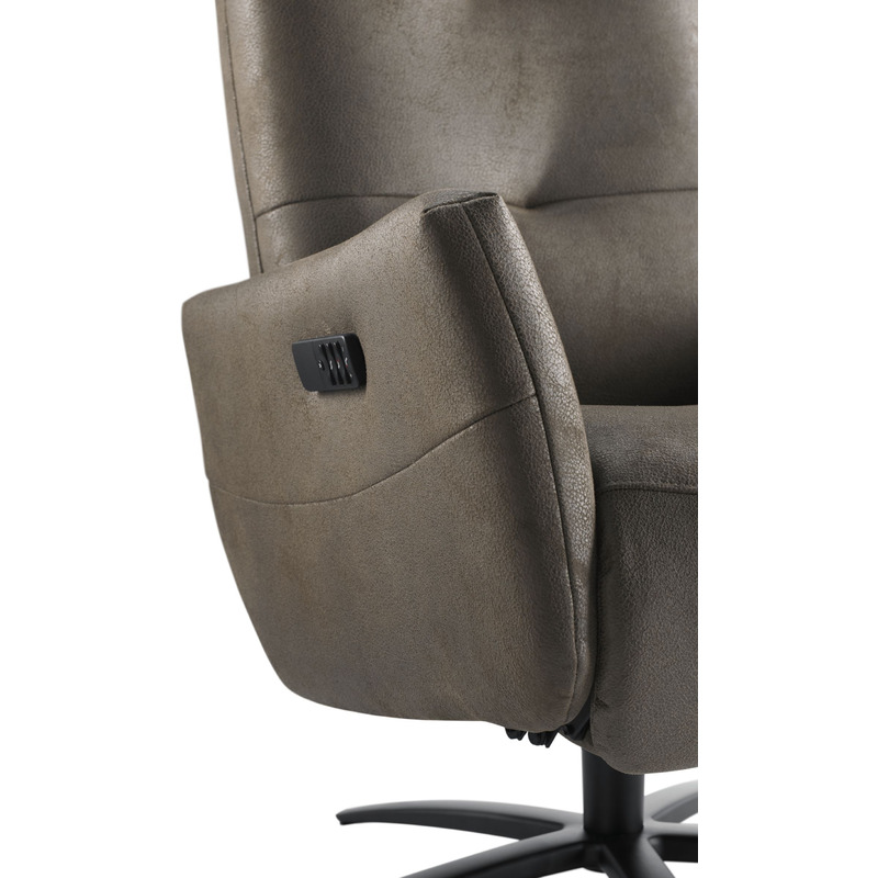 Relaxfauteuil Pianezzo - in donkerbruin microleder