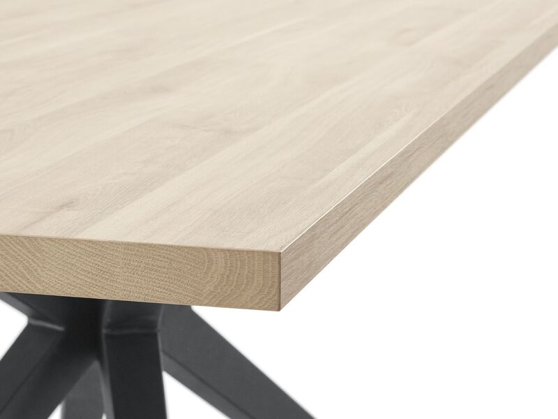 Mascaro eettafel rechth.220x100 cm fresh oak decor