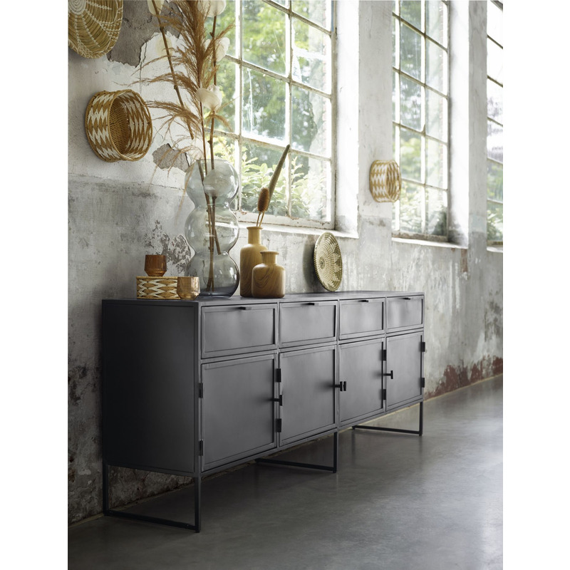 Zwart metalen dressoir - Orizone - 202CM