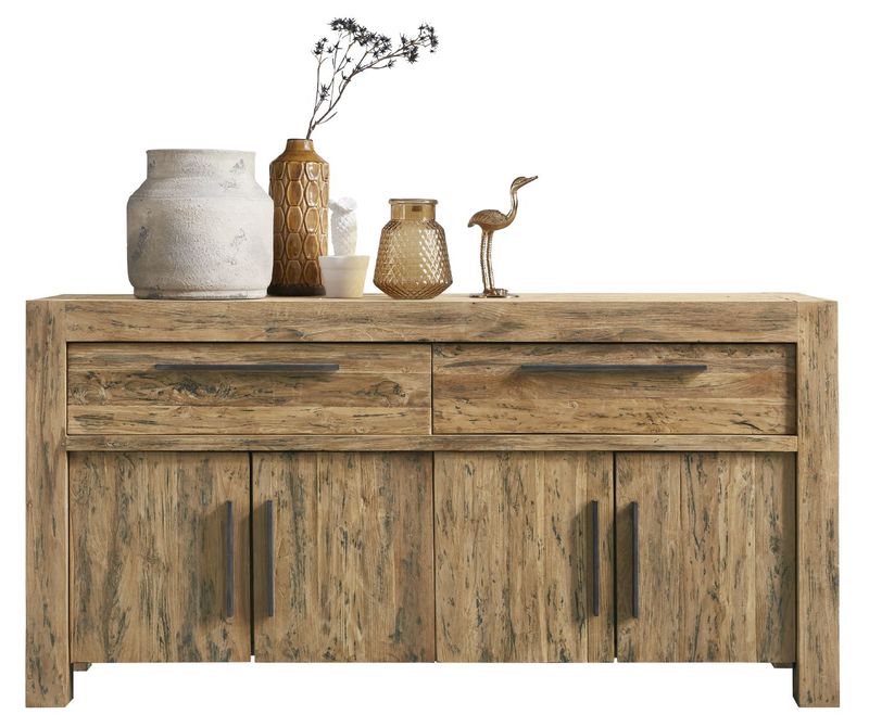 Stoer teakhouten dressoir Travi black wash