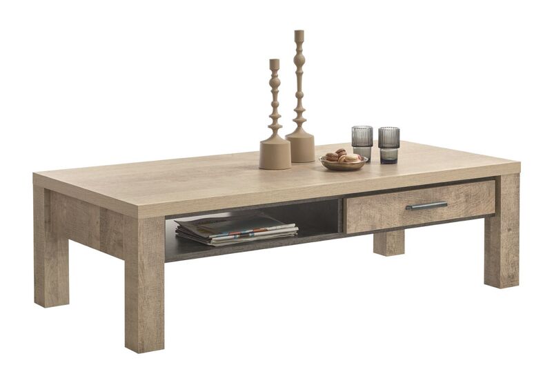 Mazedo salontafel 1la sand/metal kleur